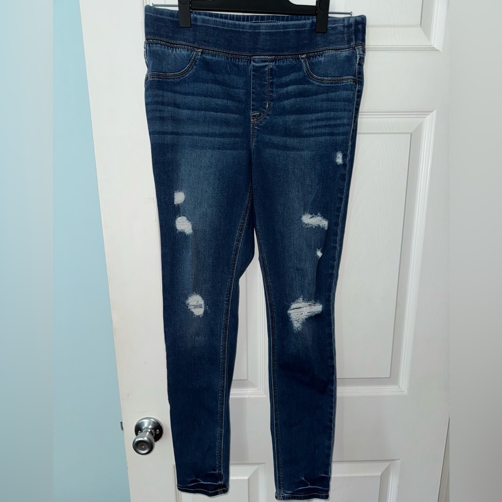 Old Navy Dark Blue RockStar Super Skinny Mid-Rise Jeggings, Size 8